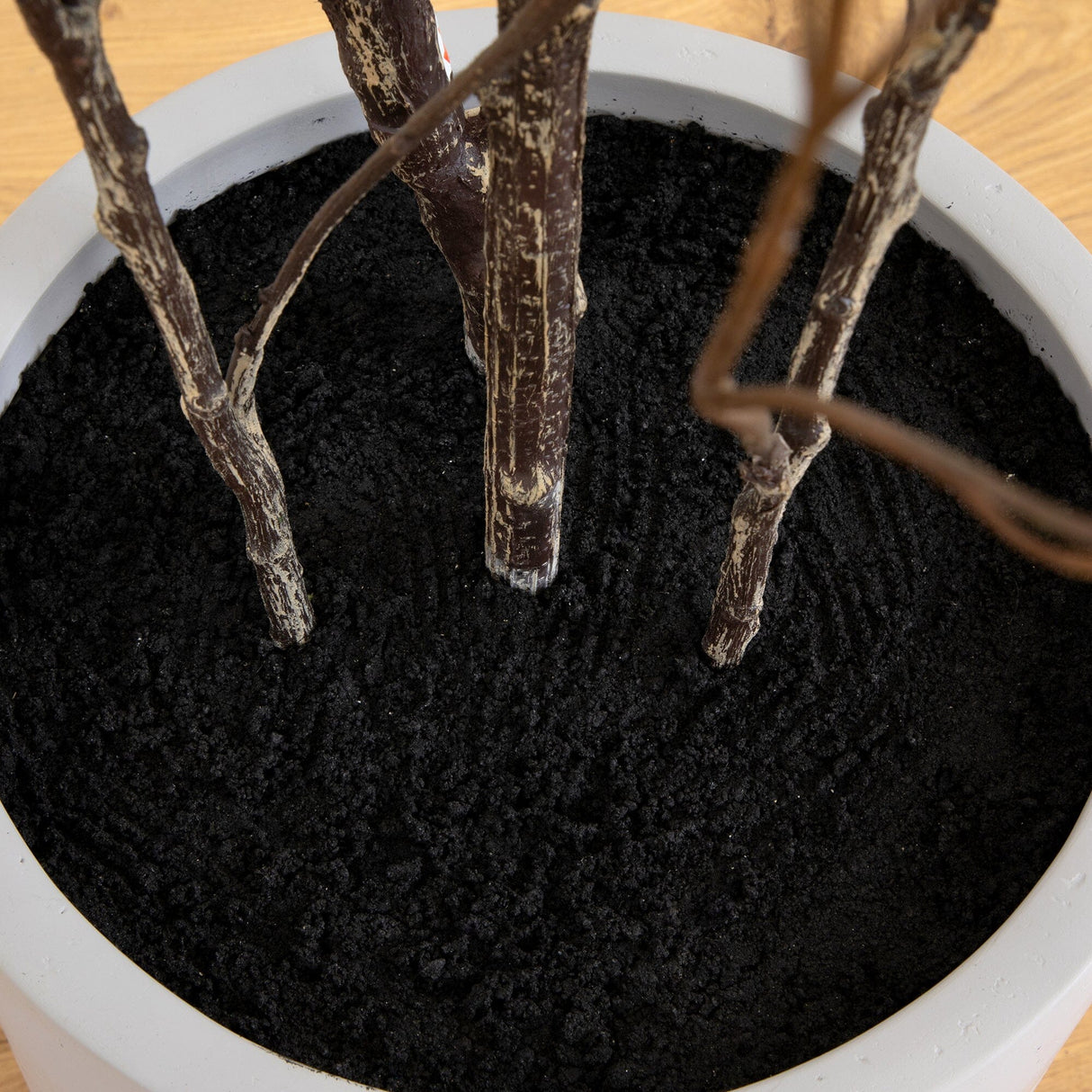 7’ Artificial Enkianthus Tree with Resin Stone Planter-Tree-Parc Decor