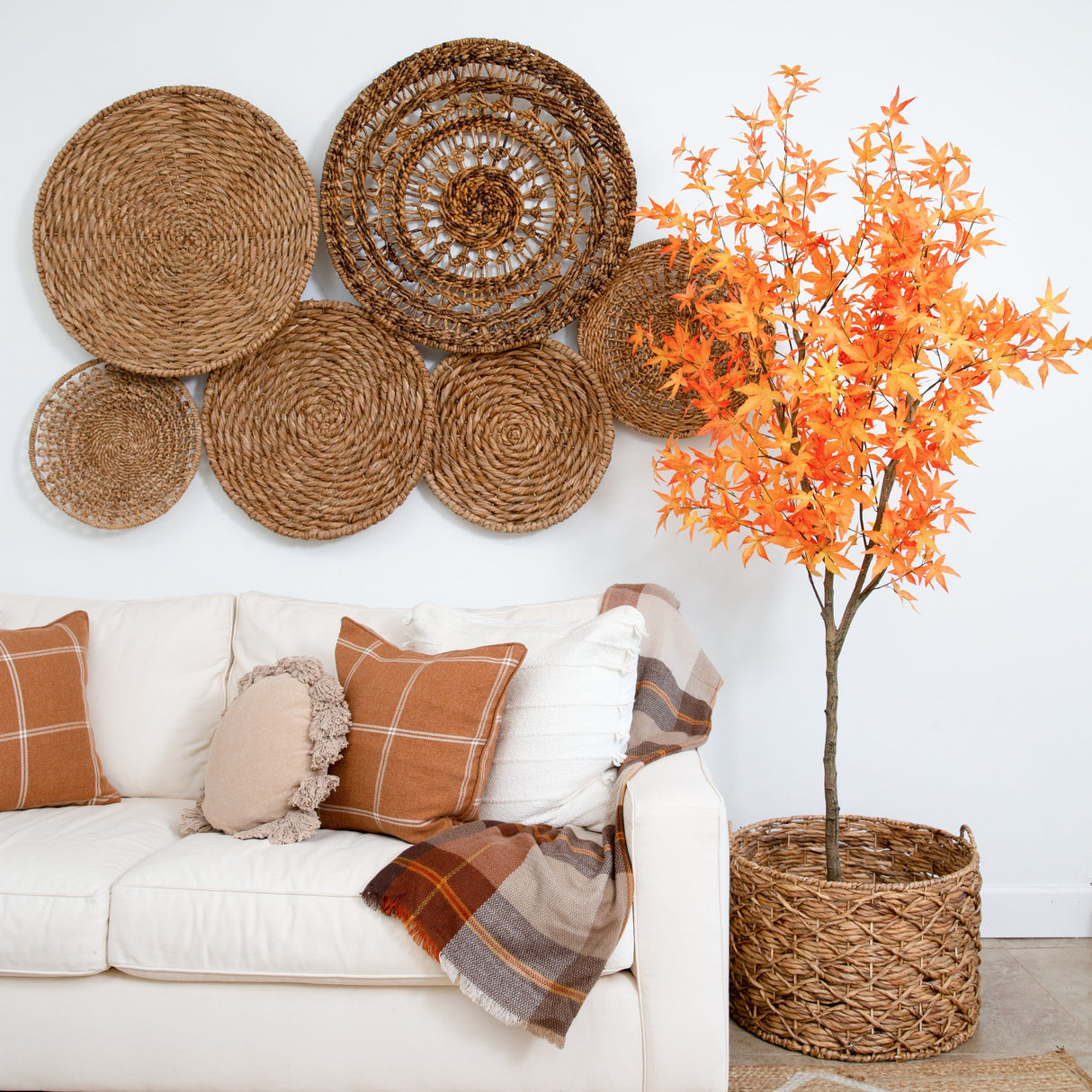 7’ Autumn Maple Artificial Fall Tree-Tree-Parc Decor