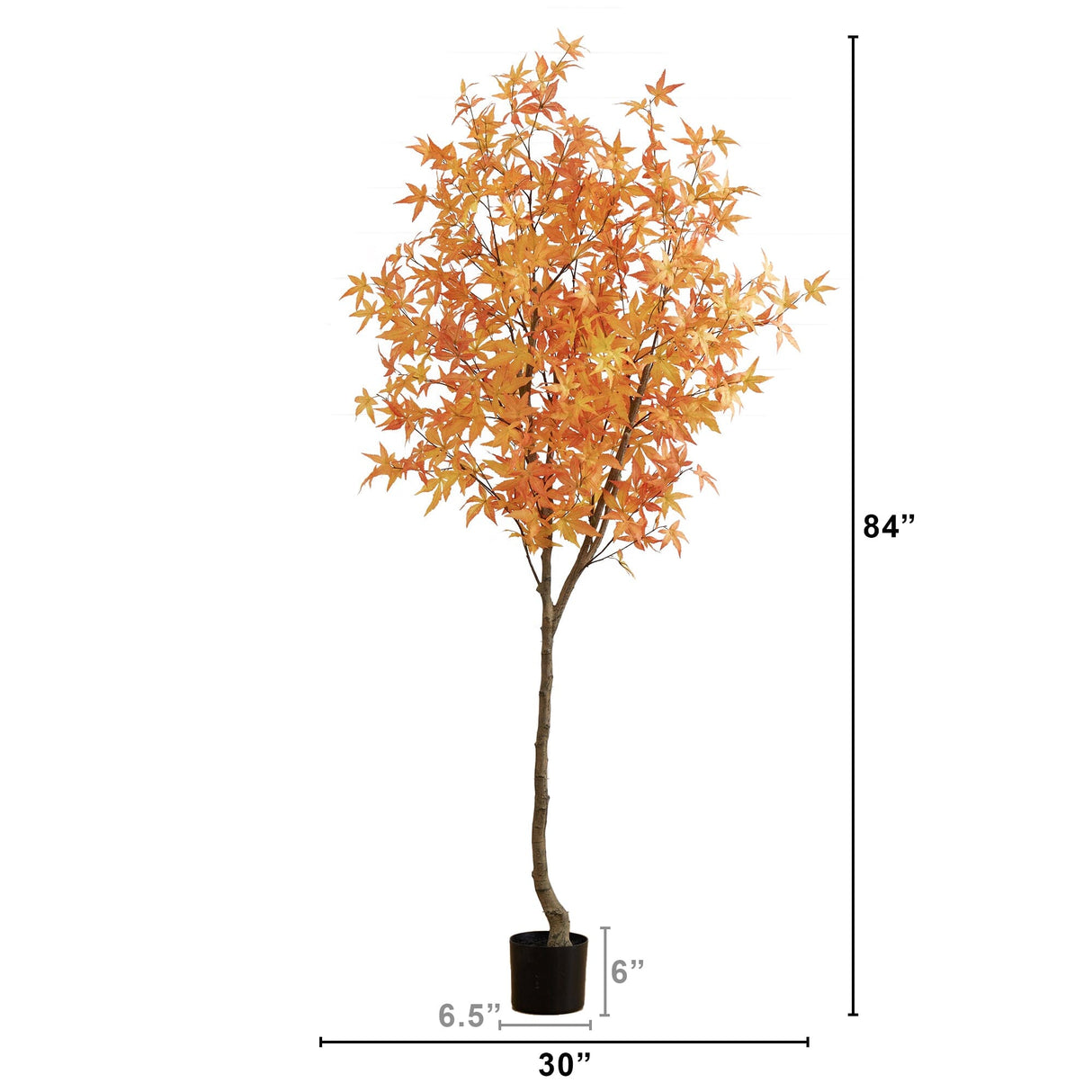 7’ Autumn Maple Artificial Fall Tree-Tree-Parc Decor
