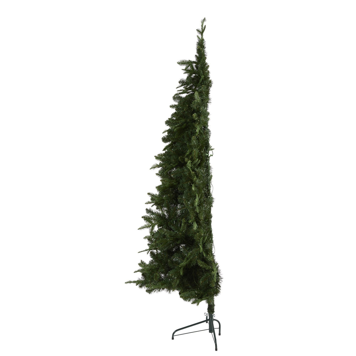 7’ Grand Teton Spruce Flat Back Artificial Christmas Tree with 220 Clear LED Lights and 953 Bendable Branches-Christmas Tree-Parc Decor