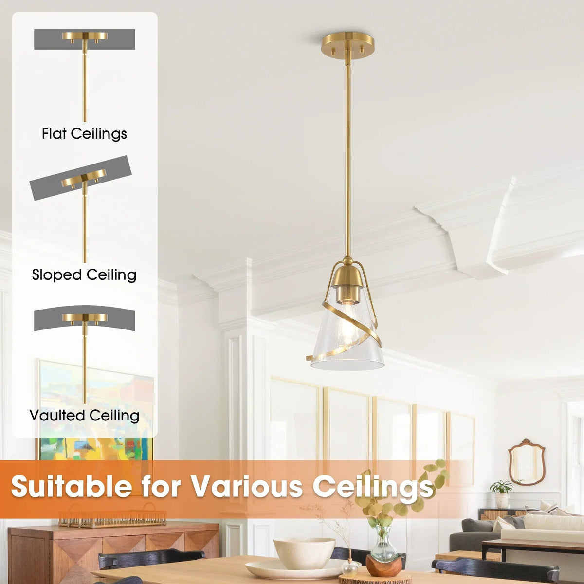 7 Inch Ryan 1-Light Island Pendant Light
