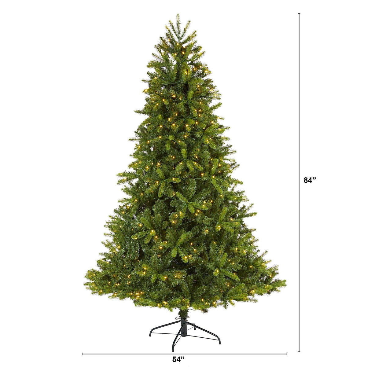 7’ New Haven Spruce “Natural Look” Artificial Christmas Tree with 500 LED Lights-Christmas Tree-Parc Decor