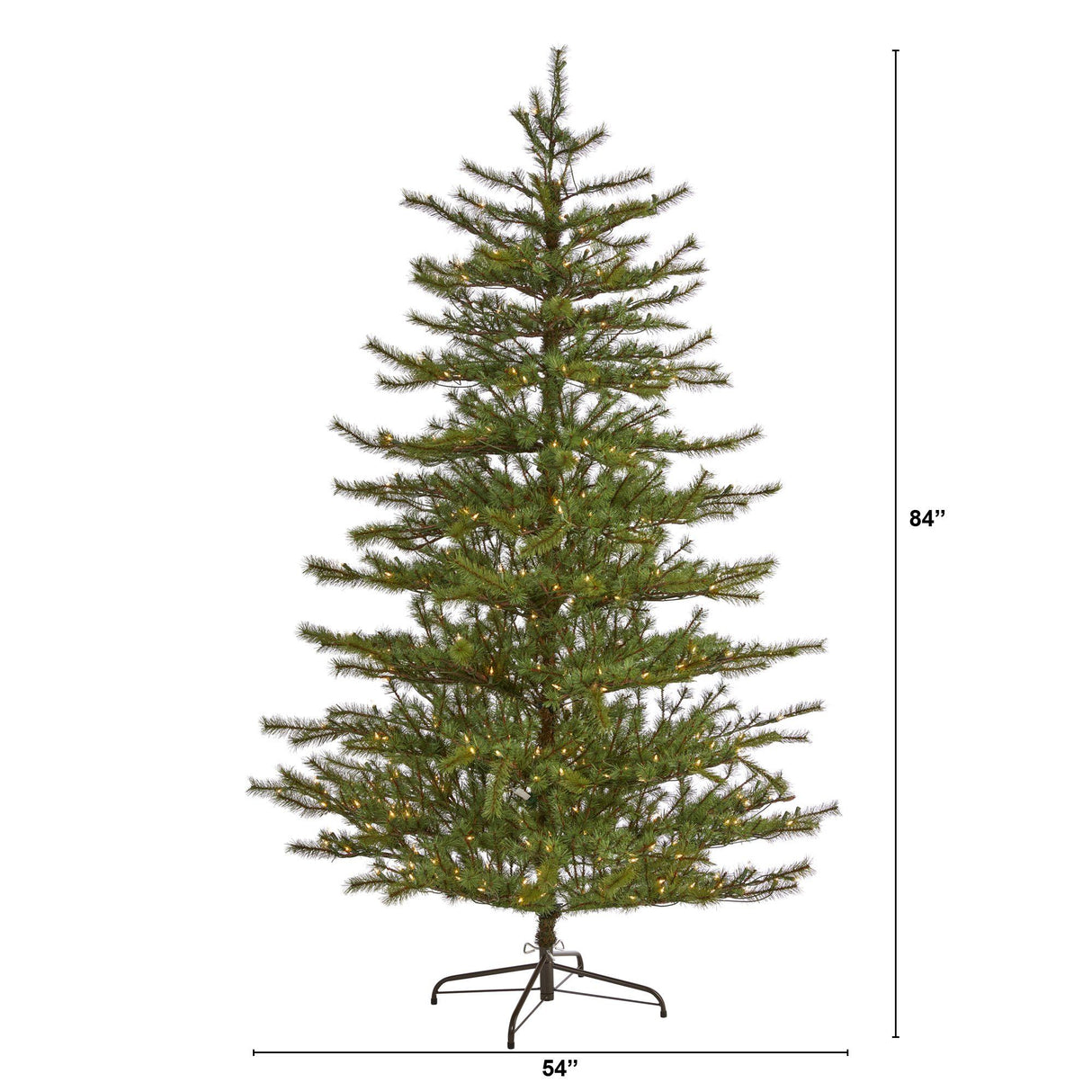 7’ Vancouver Mountain Pine Artificial Christmas Tree with 450 Clear Lights and 1762 Bendable Branches-Christmas Tree-Parc Decor