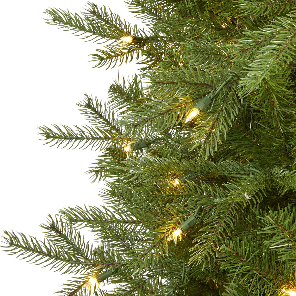 7' Vienna Fir Artificial Christmas Tree with 450 Warm White Lights and 843 Bendable Branches-Christmas Tree-Parc Decor