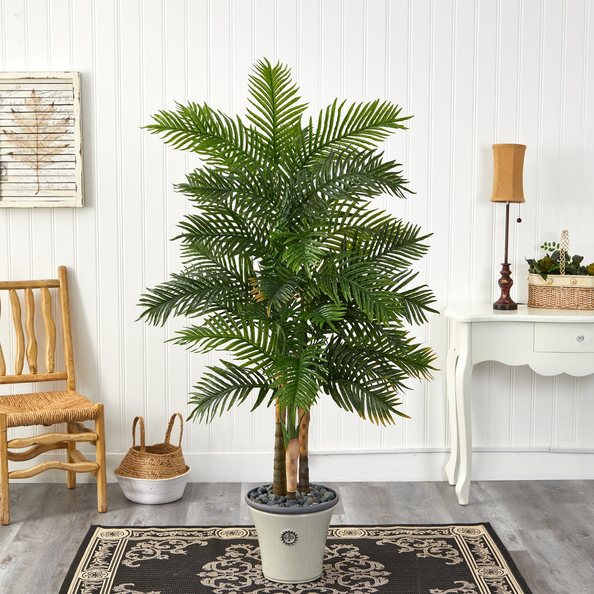 70” Areca Palm Artificial Tree in Decorative Planter (Real Touch)-Parc Decor