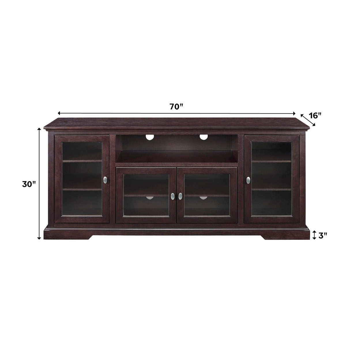 70" Highboy Style Wood TV Stand-Entertainment-Parc Decor