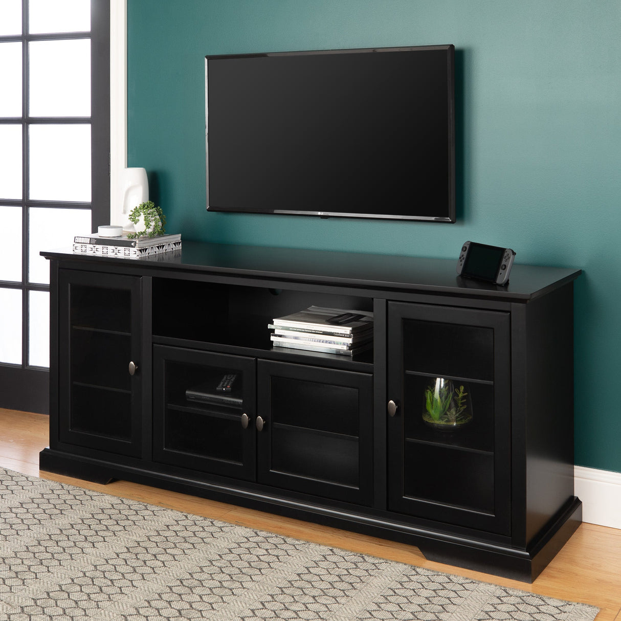 70" Highboy Style Wood TV Stand-Entertainment-Parc Decor