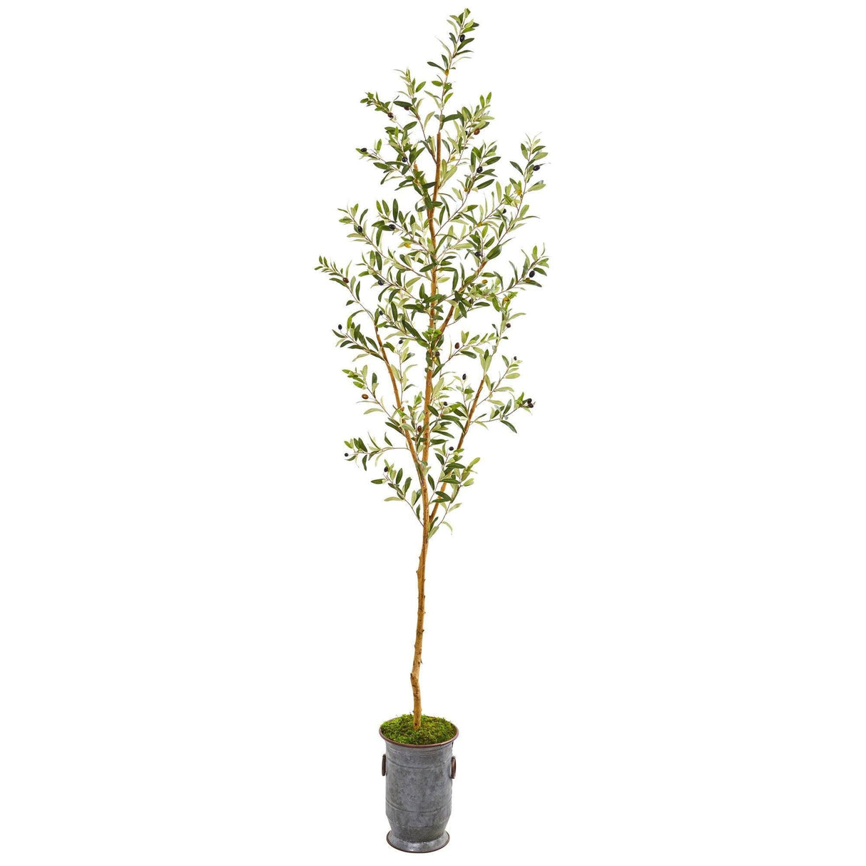 7.5’ Olive Artificial Tree in Decorative Planter-Parc Decor