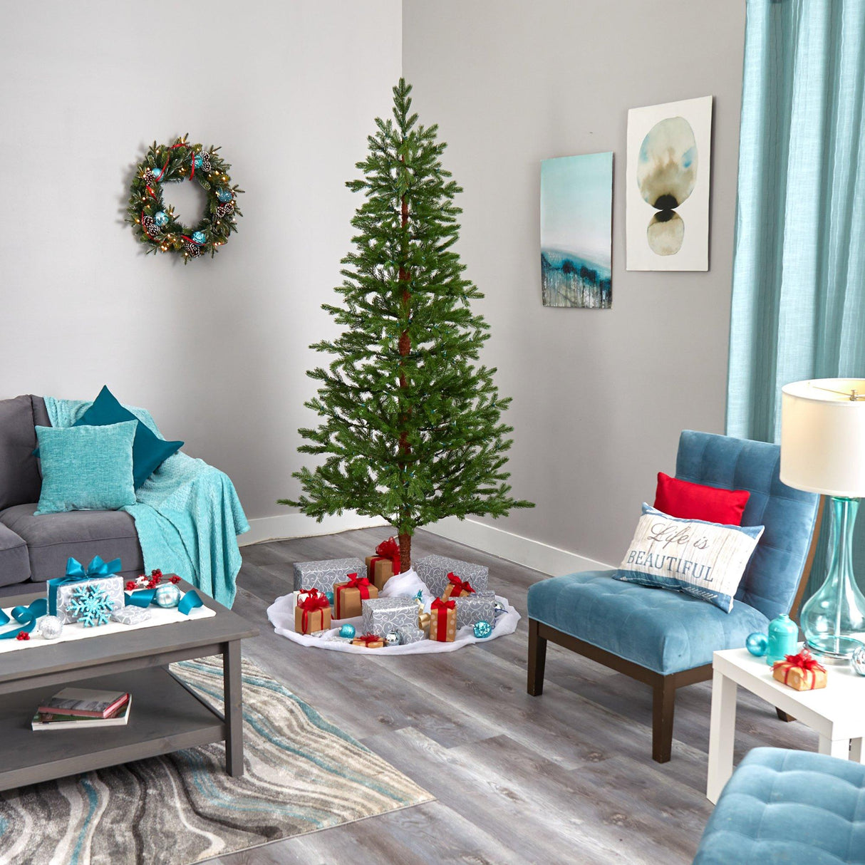 7.5' Fairbanks Fir Artificial Christmas Tree with 350 Clear Warm-Christmas Tree-Parc Decor