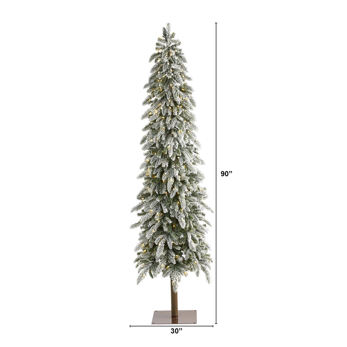 7.5’ Flocked Washington Alpine Artificial Christmas Tree-Christmas Tree-Parc Decor