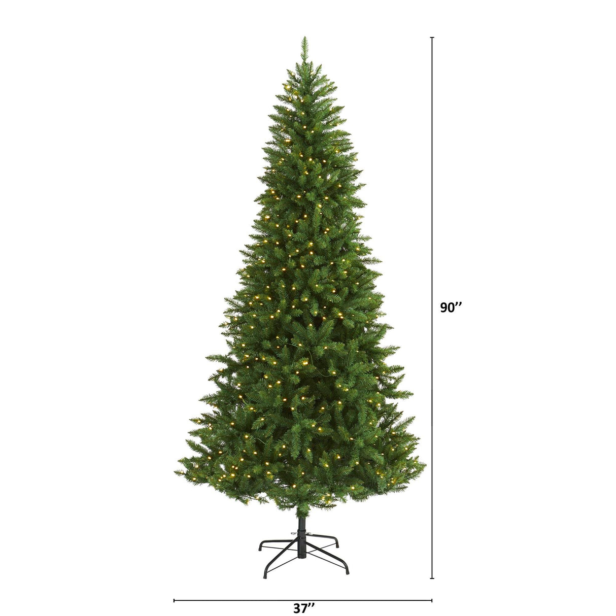 7.5’ Green Valley Fir Artificial Christmas Tree with 500 Clear LED Lights-Christmas Tree-Parc Decor