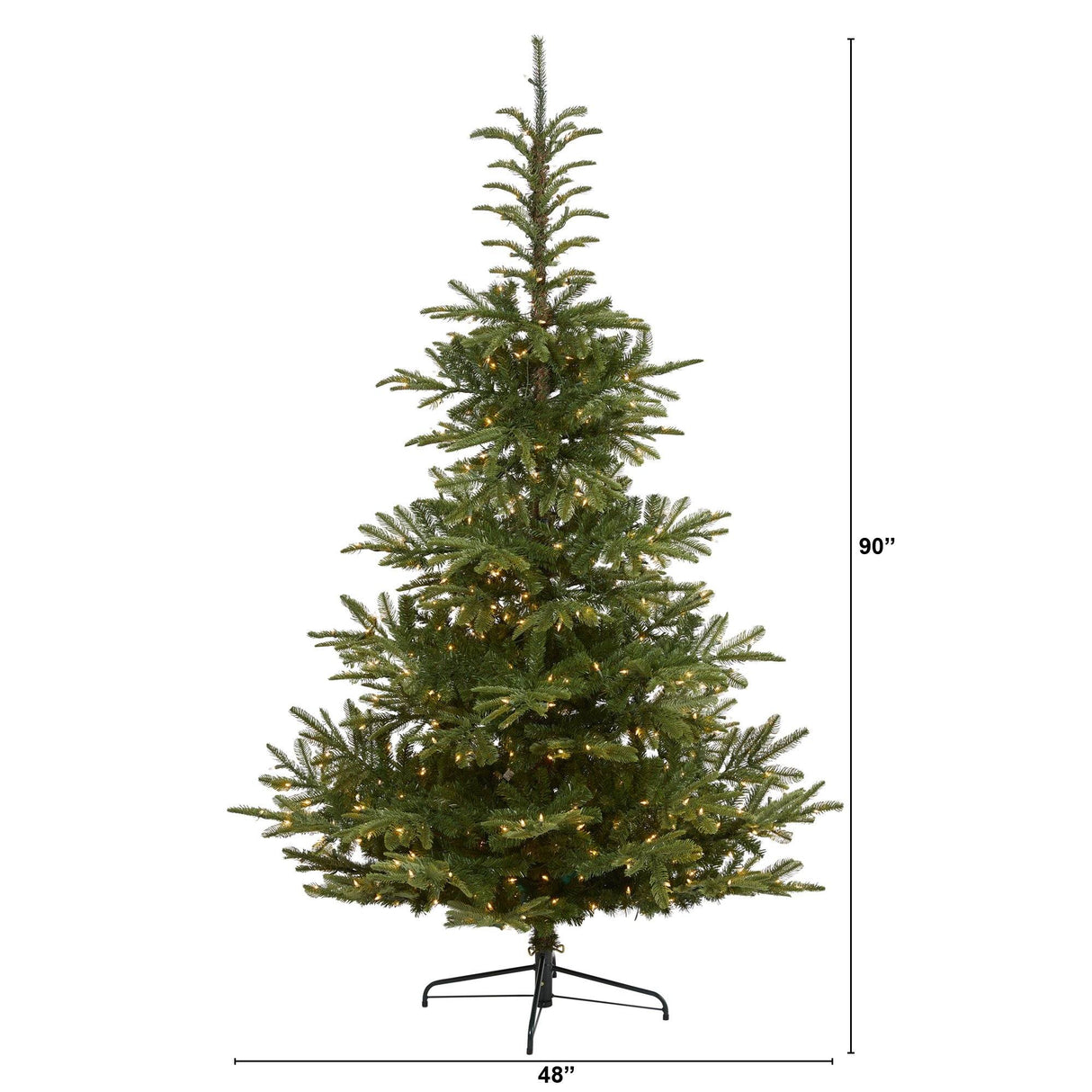 7.5’ Layered Washington Spruce Artificial Christmas Tree with 550 Clear LED Lights and 1325 Bendable Branches-Christmas Tree-Parc Decor