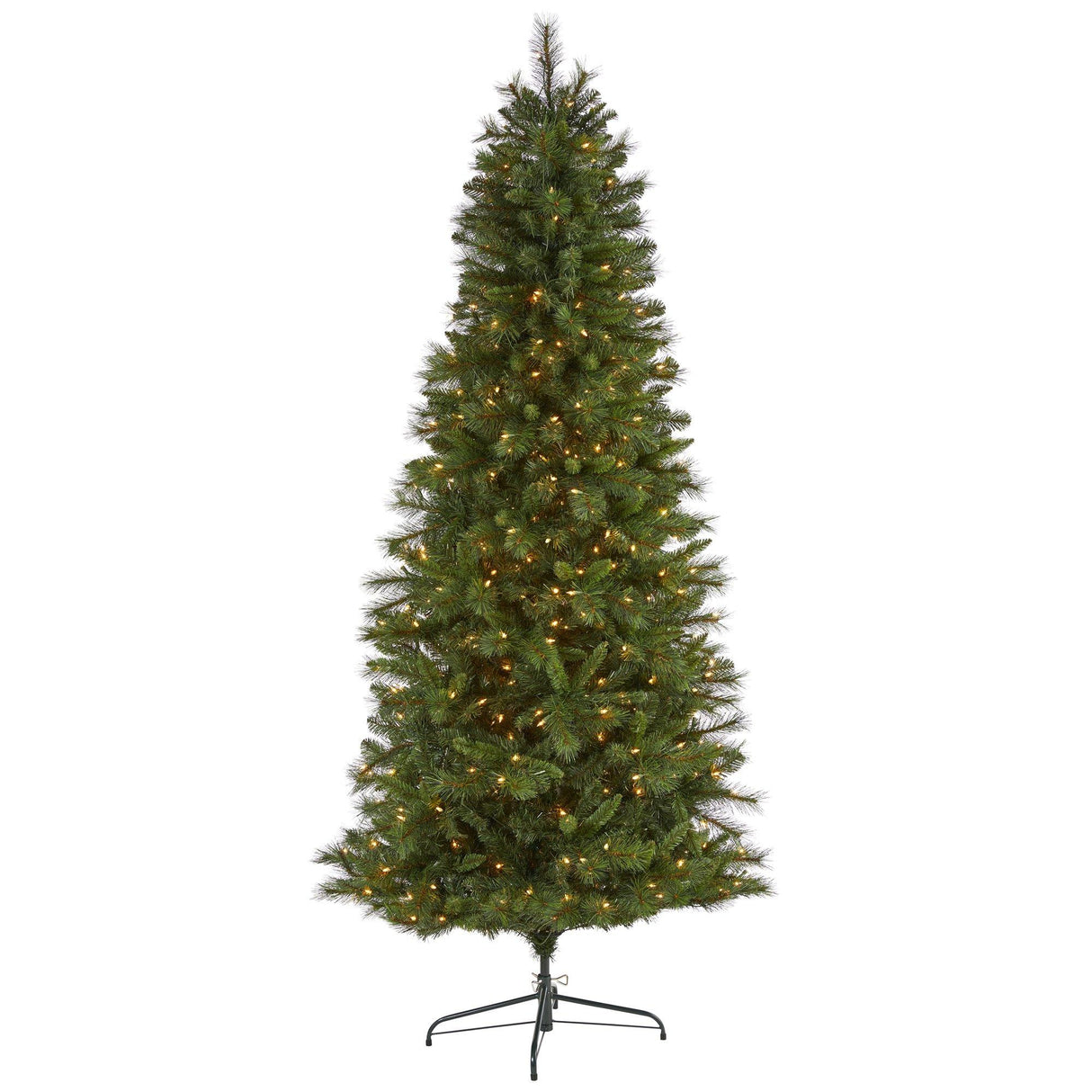 7.5’ Slim West Virginia Mountain Pine Artificial Christmas Tree with 450 Clear Lights and 967 Bendable Branches-Christmas Tree-Parc Decor