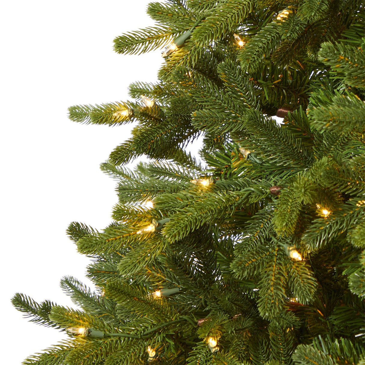 7.5’ Washington Fir Artificial Christmas Tree with 600 Clear Lights and 1610 Bendable Branches-Christmas Tree-Parc Decor