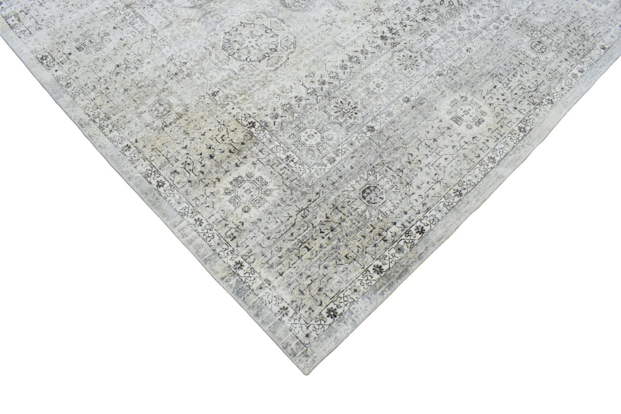 7.8x9.8 Rug, Abstract Blue and Gray Rug made with Viscose Art Silk, Living, Dinning and Bedroom Rug | TRD0091AR7898-Area Rug-Parc Decor