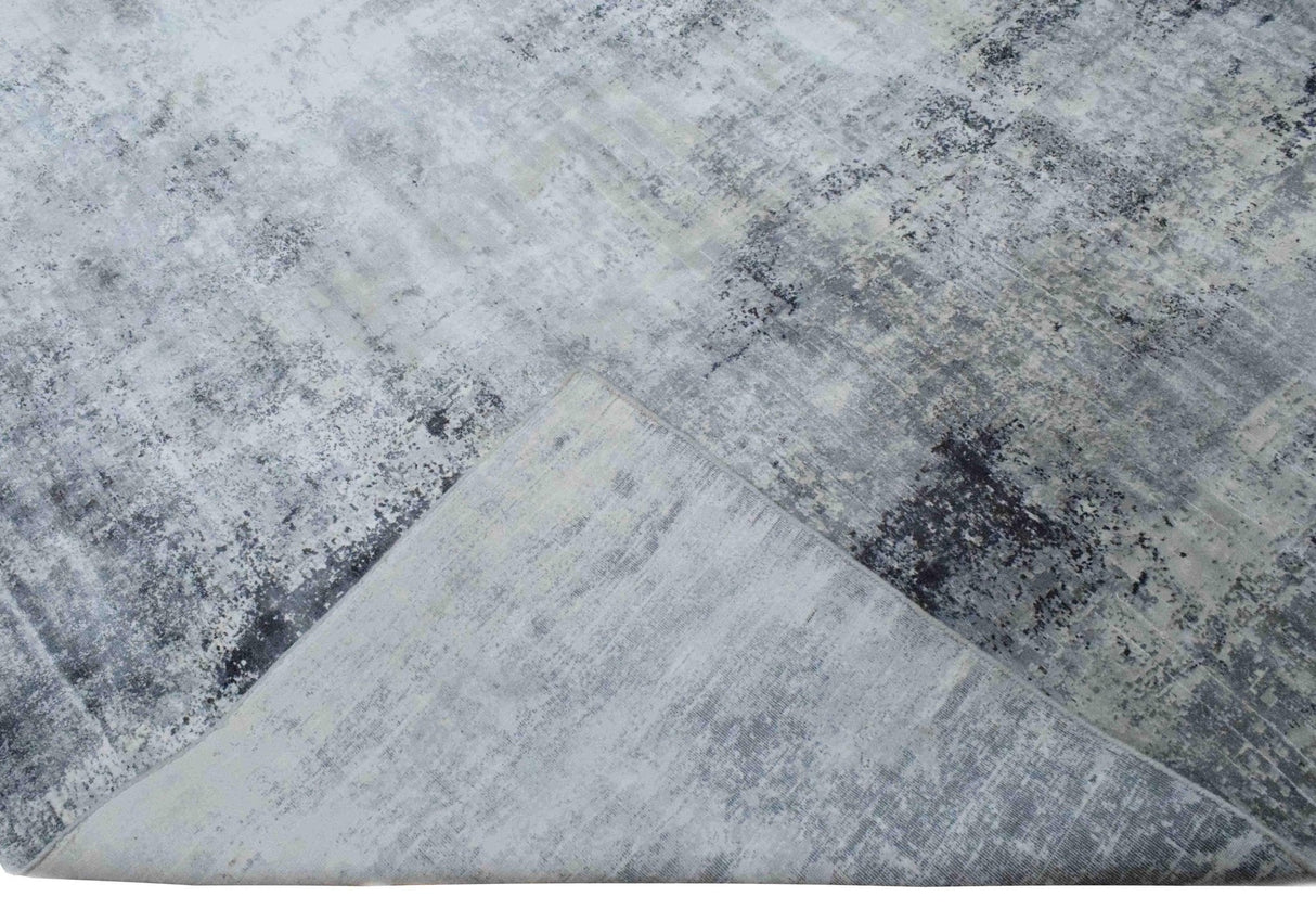 7.8x9.8 Rug, Abstract Blue and Gray Rug made with Viscose Art Silk, Living, Dinning and Bedroom Rug | TRD0092AR7898-Area Rug-Parc Decor