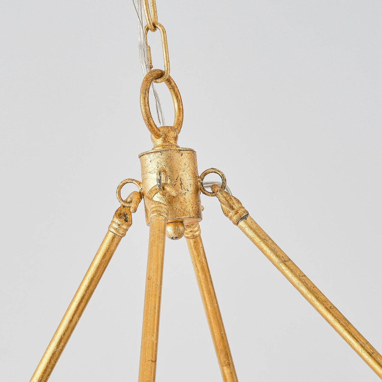 8-Light Golden Modern Candle Chandelier-Parc Decor