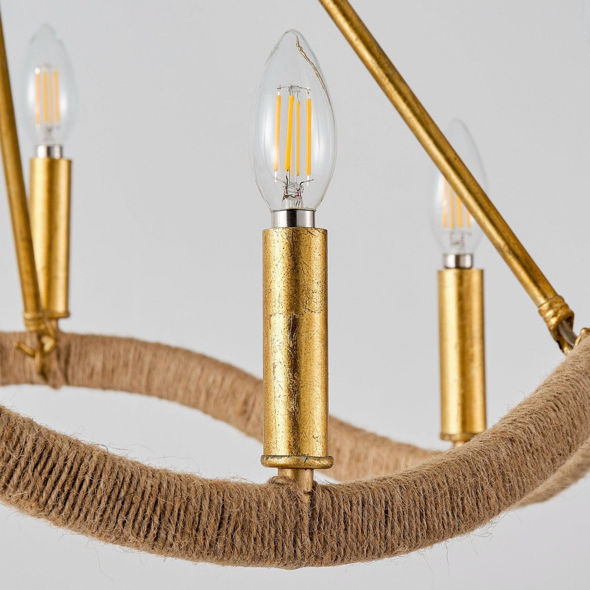 8-Light Golden Modern Candle Chandelier-Parc Decor
