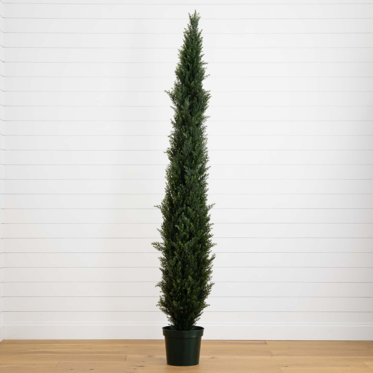 8' Mini Cedar Pine Tree w/4249 tips in 12” Pot (Two Tone Green)-Parc Decor