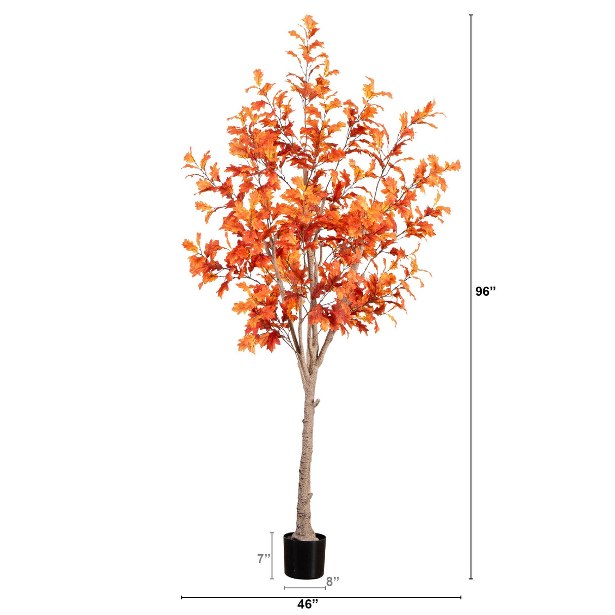 8’ Autumn Oak Artificial Fall Tree-Tree-Parc Decor