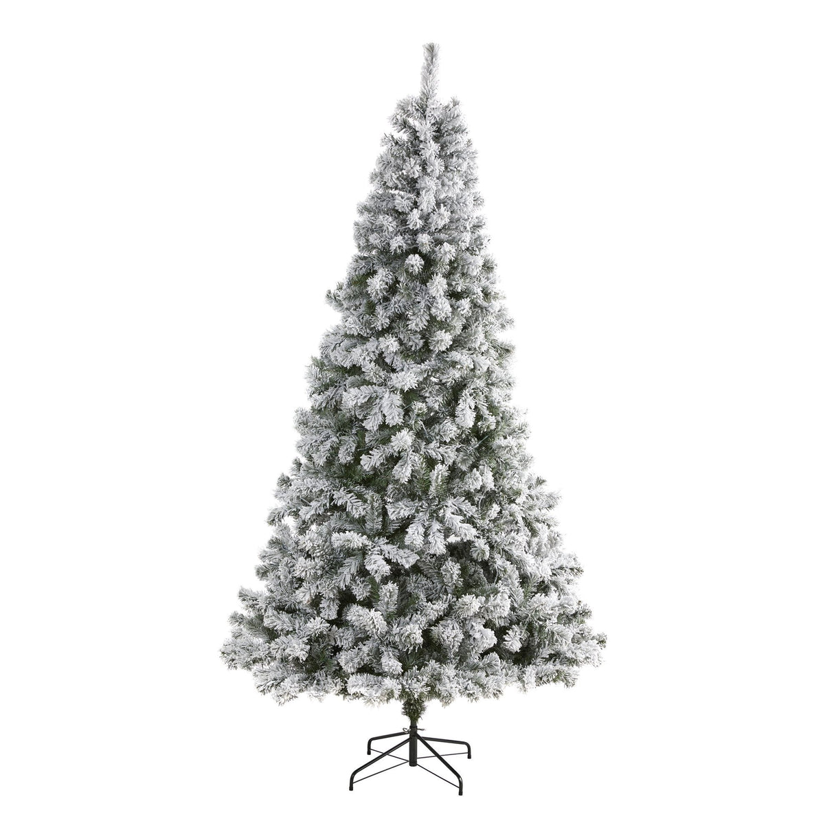 8' Flocked West Virginia Fir Artificial Christmas Tree-Christmas Tree-Parc Decor