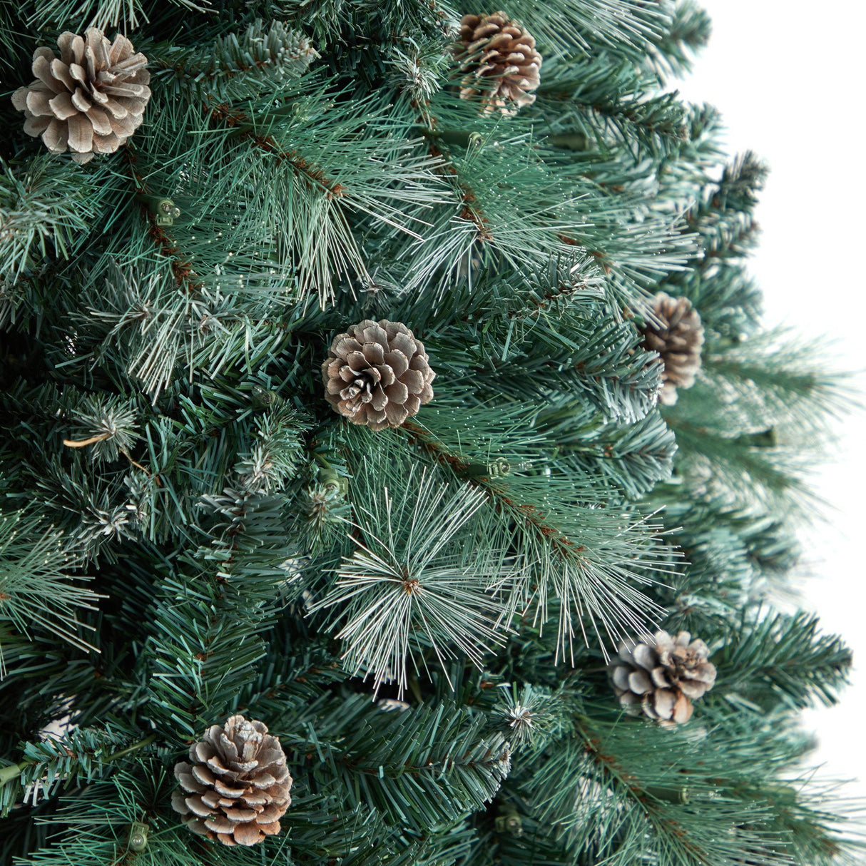 8’ Frosted Tip British Columbia Mountain Pine Artificial Christmas Tree-Christmas Tree-Parc Decor