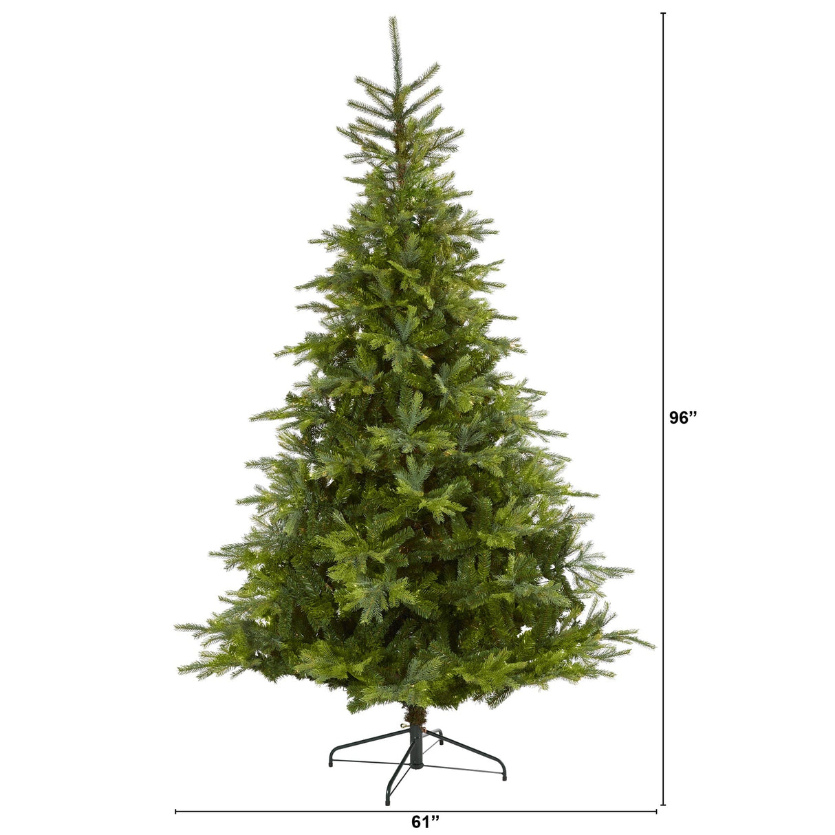 8’ North Carolina Spruce Artificial Christmas Tree with 1303 Bendable Branches-Christmas Tree-Parc Decor