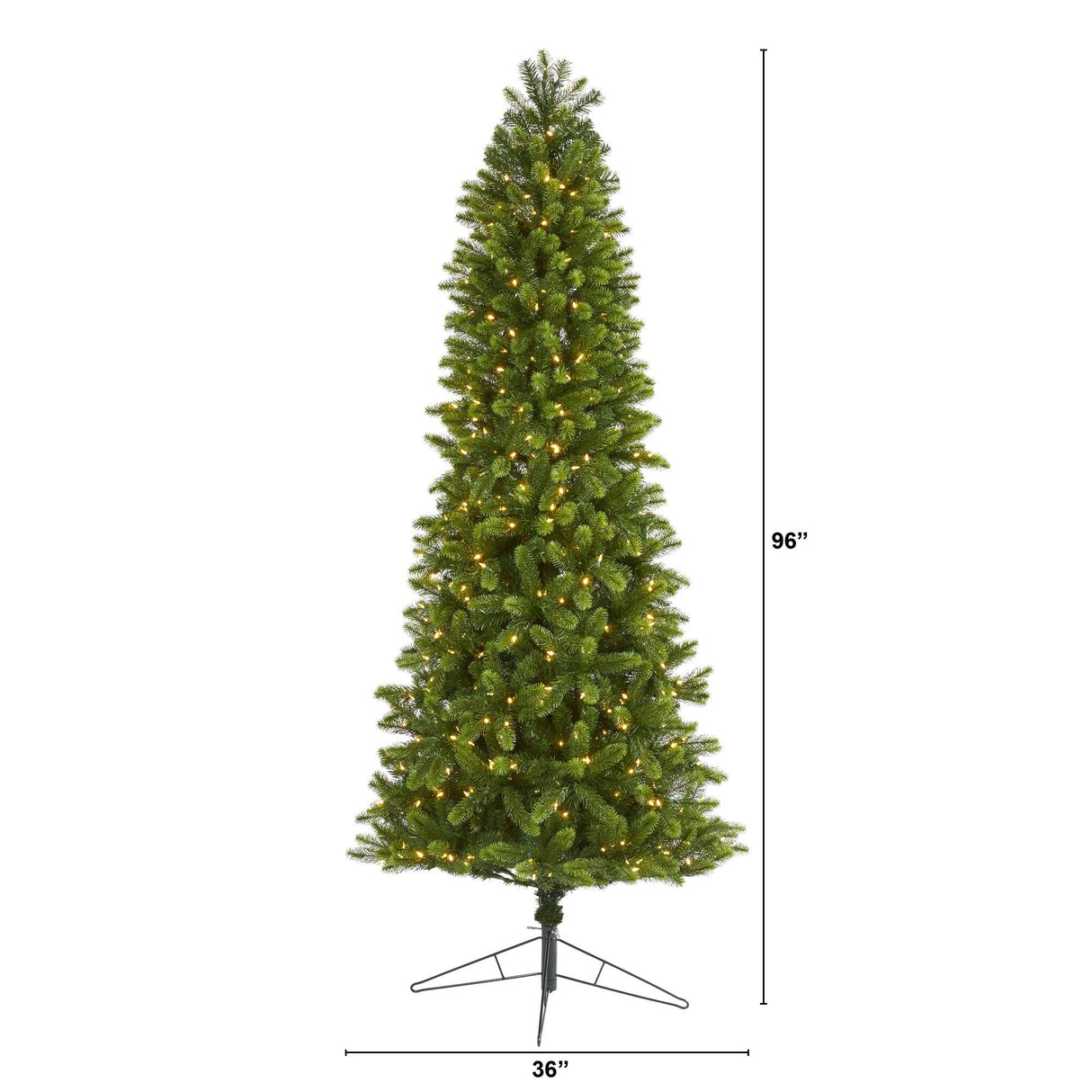 8' Slim Virginia Spruce Artificial Christmas Tree-Christmas Tree-Parc Decor