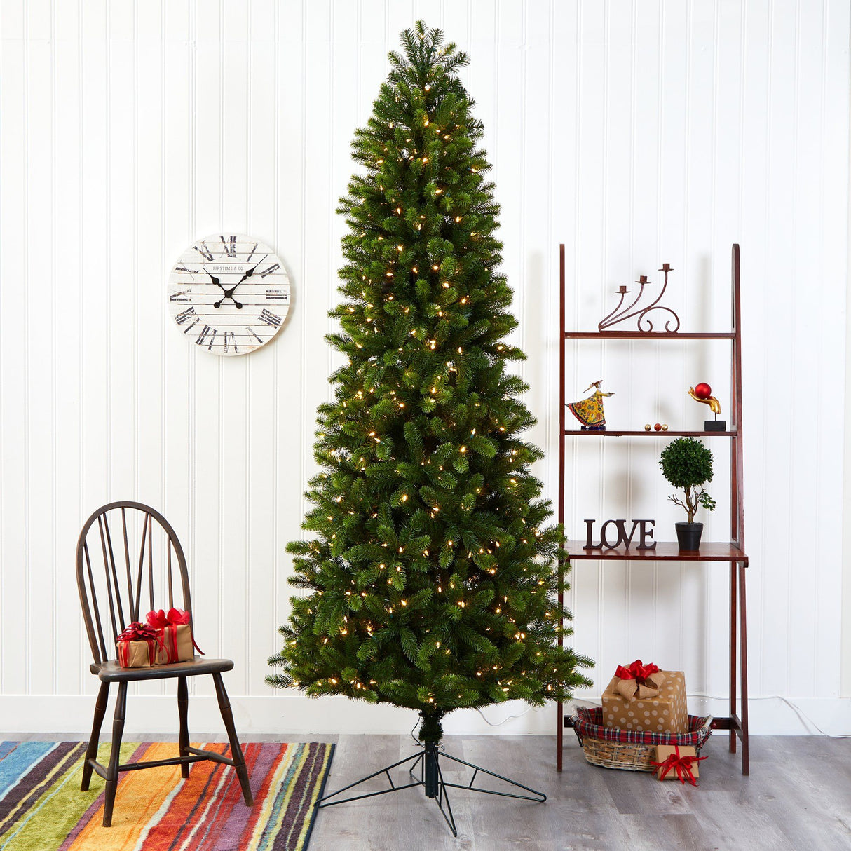 8' Slim Virginia Spruce Artificial Christmas Tree-Christmas Tree-Parc Decor
