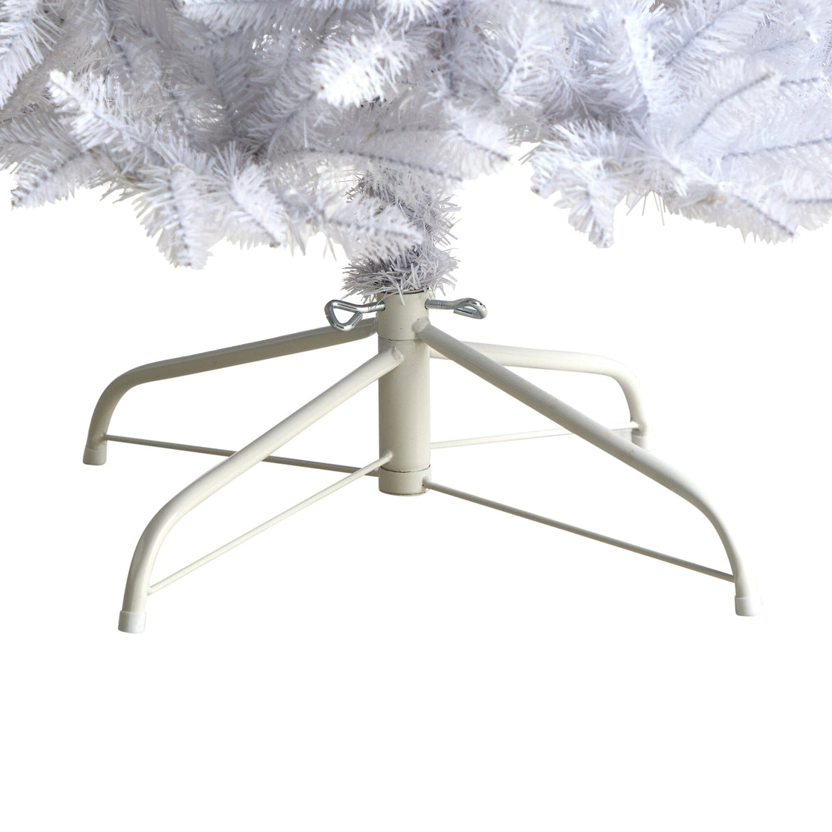 8’ Slim White Artificial Christmas Tree with 1348 Bendable Branches-Christmas Tree-Parc Decor