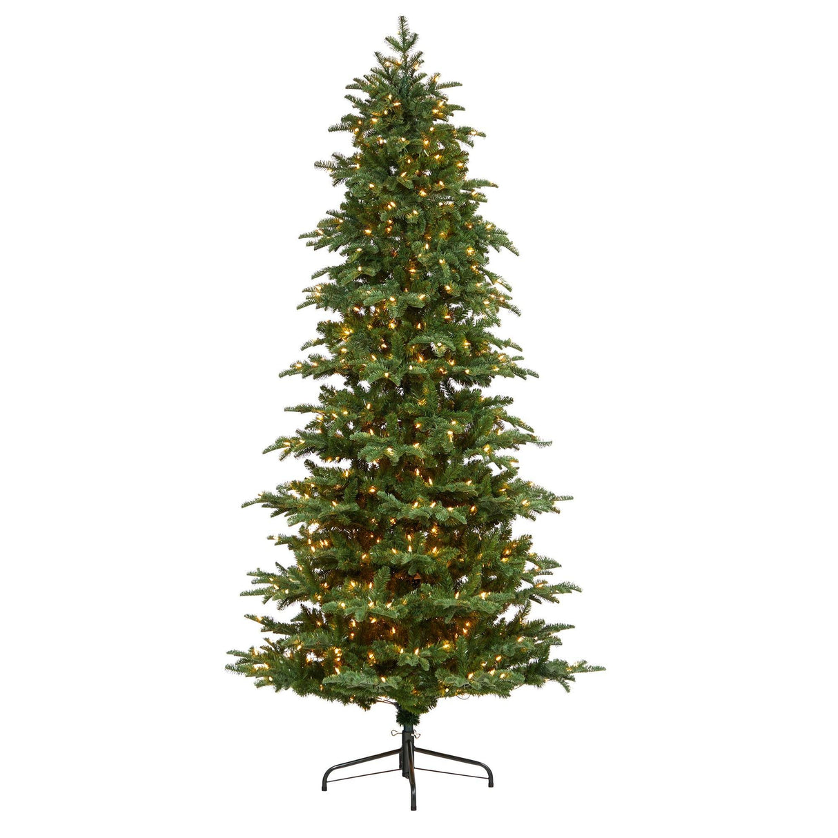 8’ South Carolina Fir Artificial Christmas Tree with 650 Clear LED Lights and 2598 Bendable Branches-Christmas Tree-Parc Decor