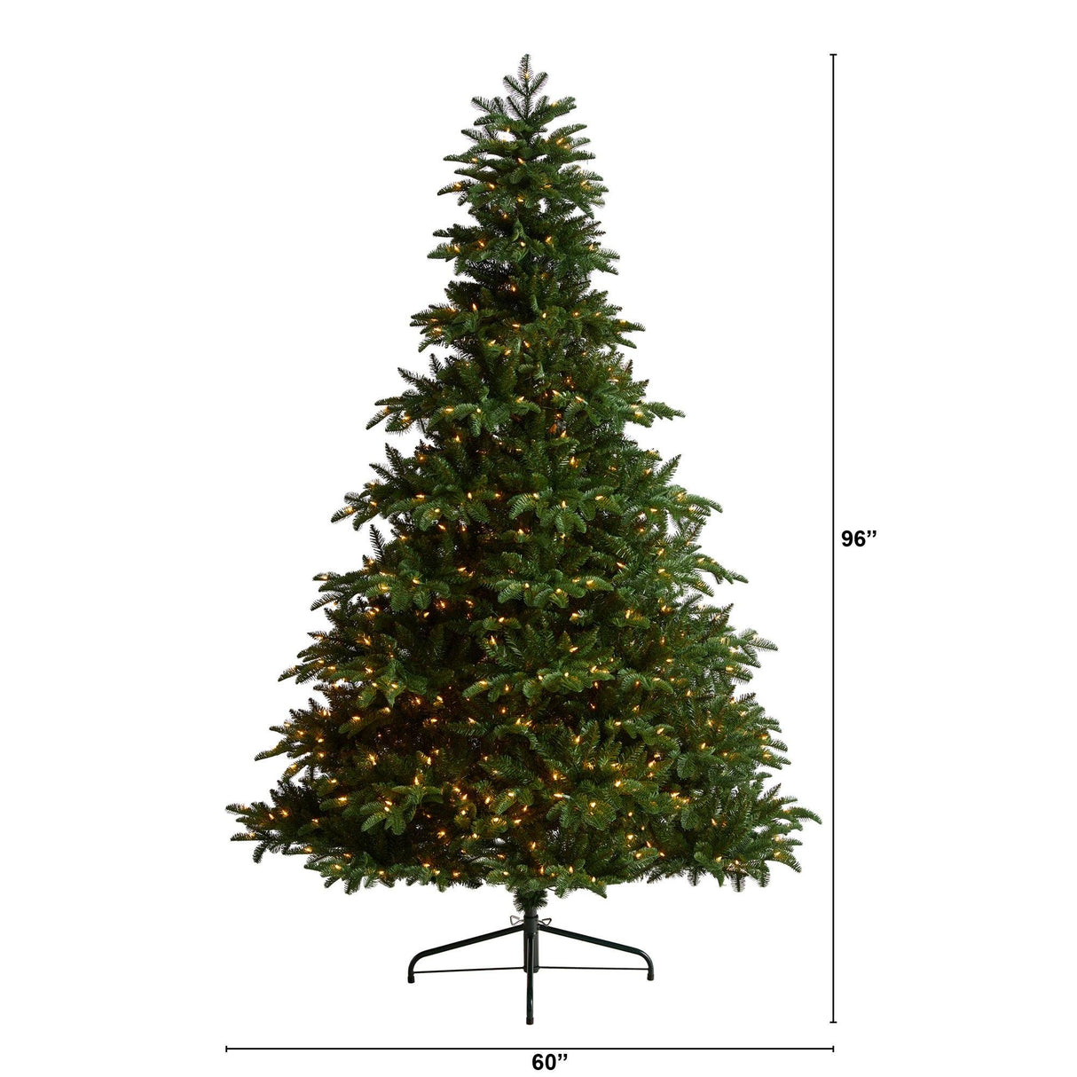 8’ South Carolina Spruce Christmas Tree with 700 White Warm Lights and 3412 Bendable Branches-Christmas Tree-Parc Decor