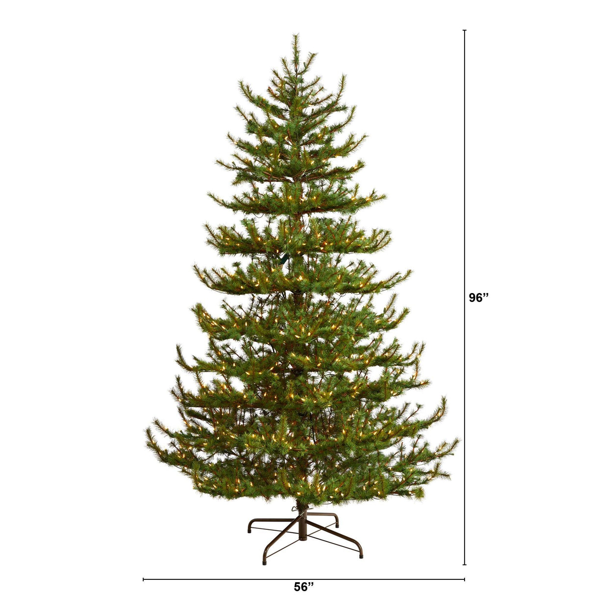8’ Vancouver Mountain Pine Artificial Christmas Tree with 650 Clear Lights and 2199 Bendable Branches-Christmas Tree-Parc Decor