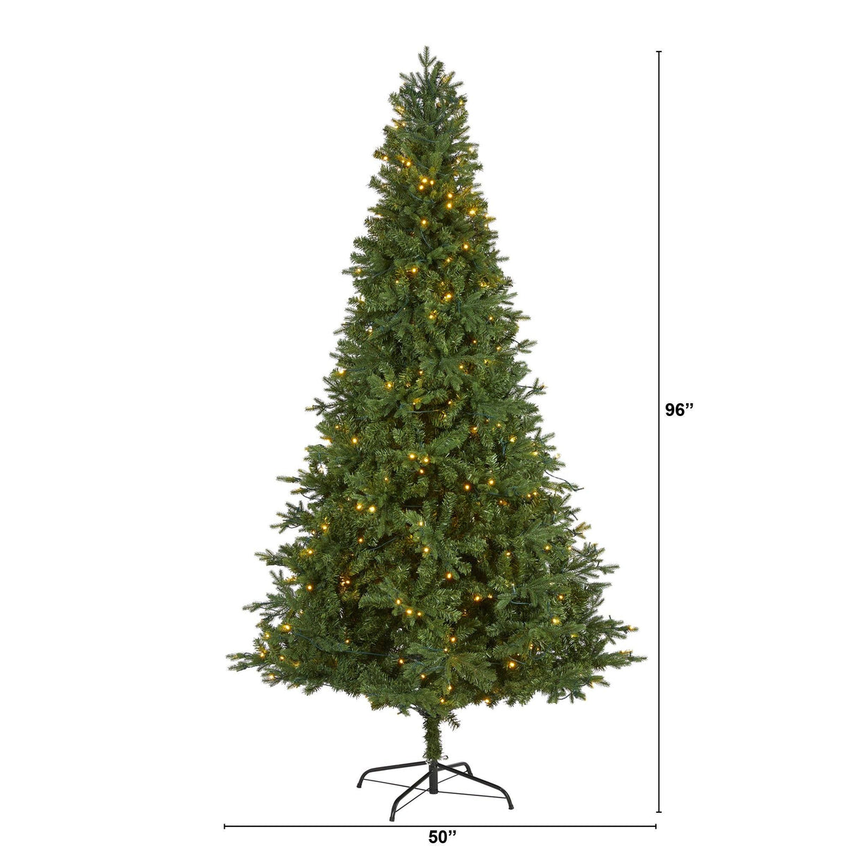 8' Vermont Fir Artificial Christmas Tree with 450 Clear LED Lights-Christmas Tree-Parc Decor
