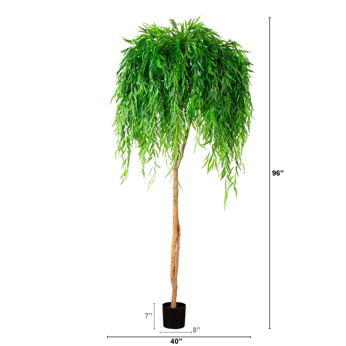 8’ Willow Artificial Tree (Real Touch)-Tree-Parc Decor