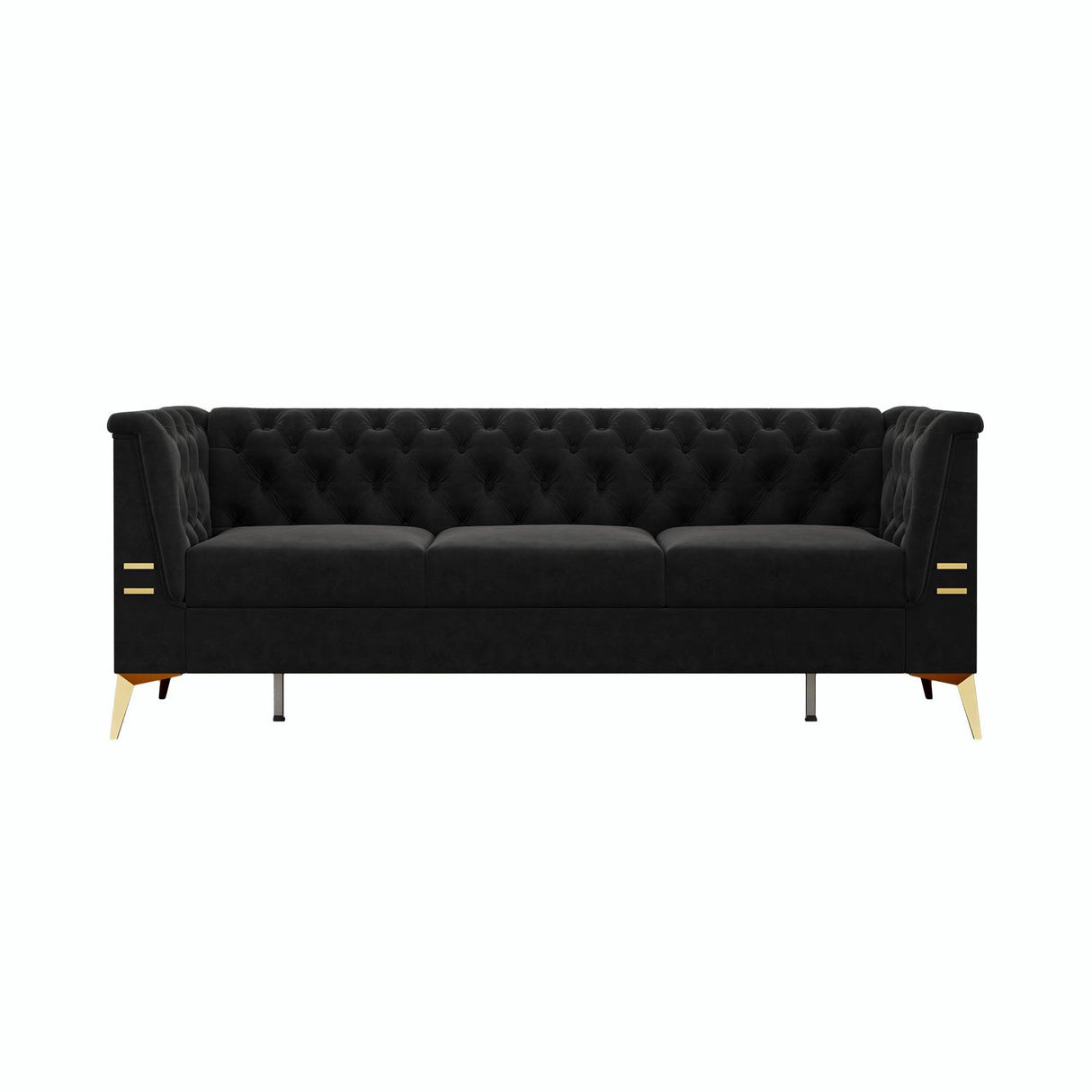 82.7" Modern Velvet Living Room Chesterfield Design Wide Sofa-Parc Decor