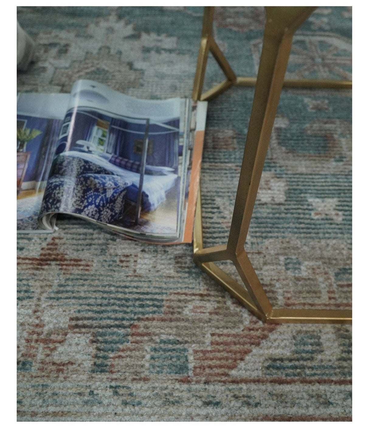 8x10 Green and Ivory Rug | Handmade Floral Area rug made with wool blended with art silk Low Pile | PR03-Area Rug-Parc Decor