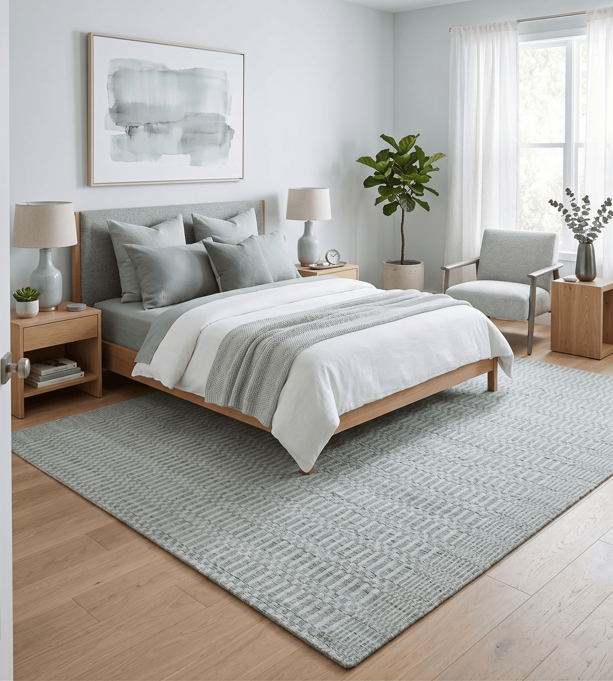 8x10 Hand Made Modern Trellis Ivory and Brown Wool Flatwoven Area Rug