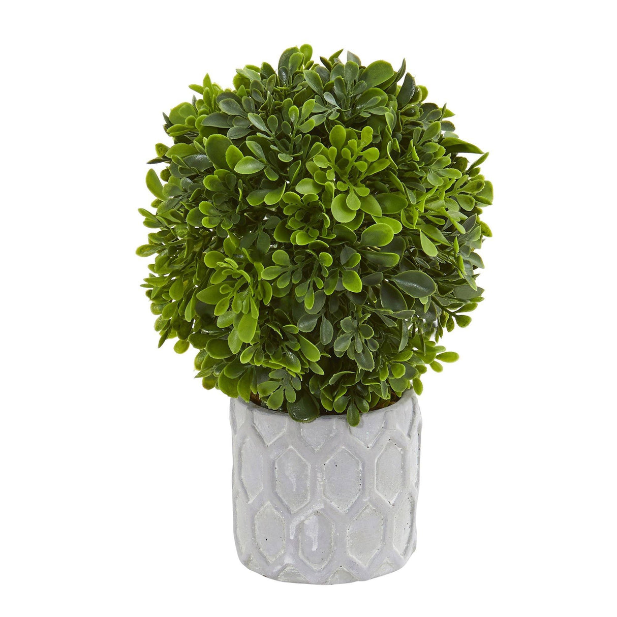 9” Boxwood Artificial Mini Topiary (Set of 3)-Parc Decor
