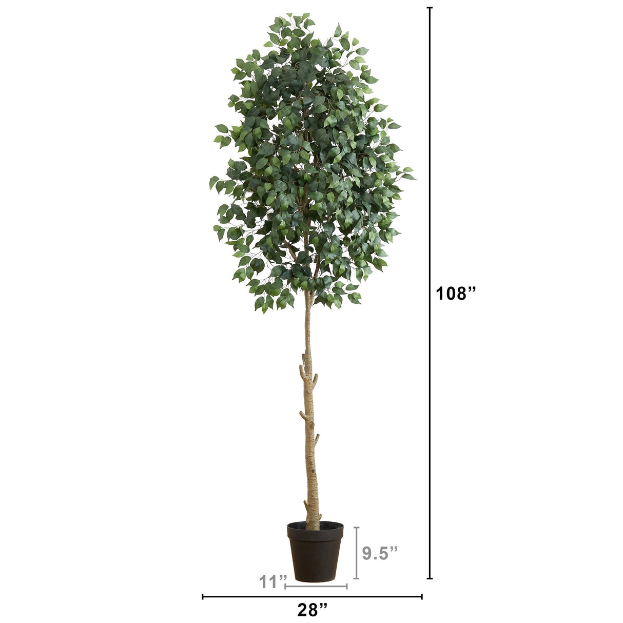 9’ Artificial Ficus Tree-Tree-Parc Decor