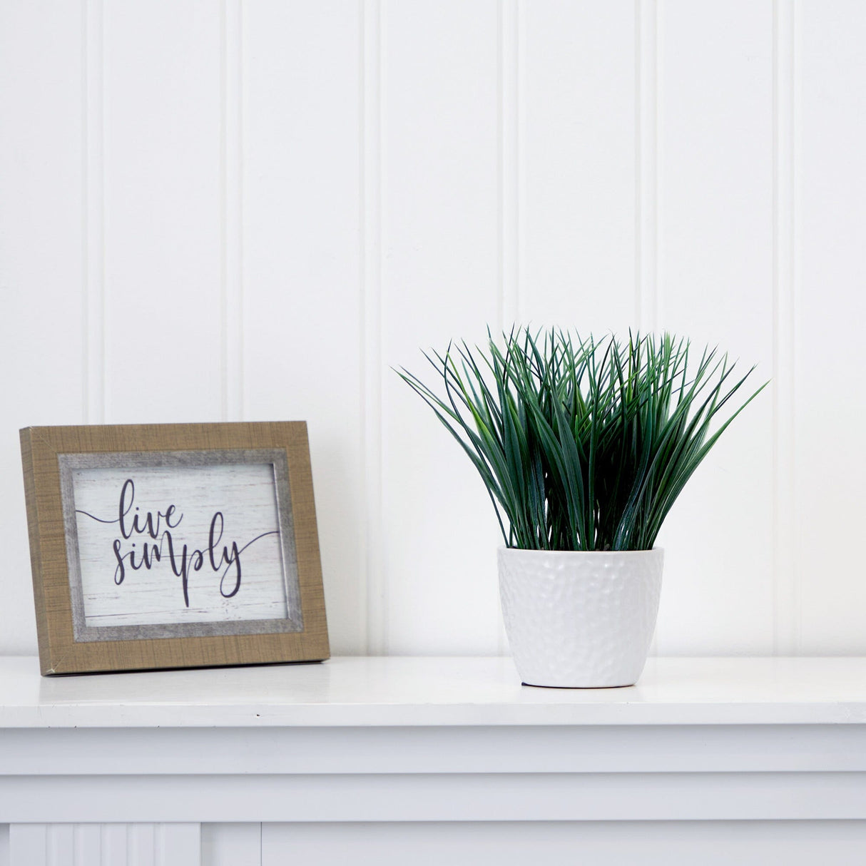 9" Artificial Grass Plant with Decorative Planter-Plant-Parc Decor