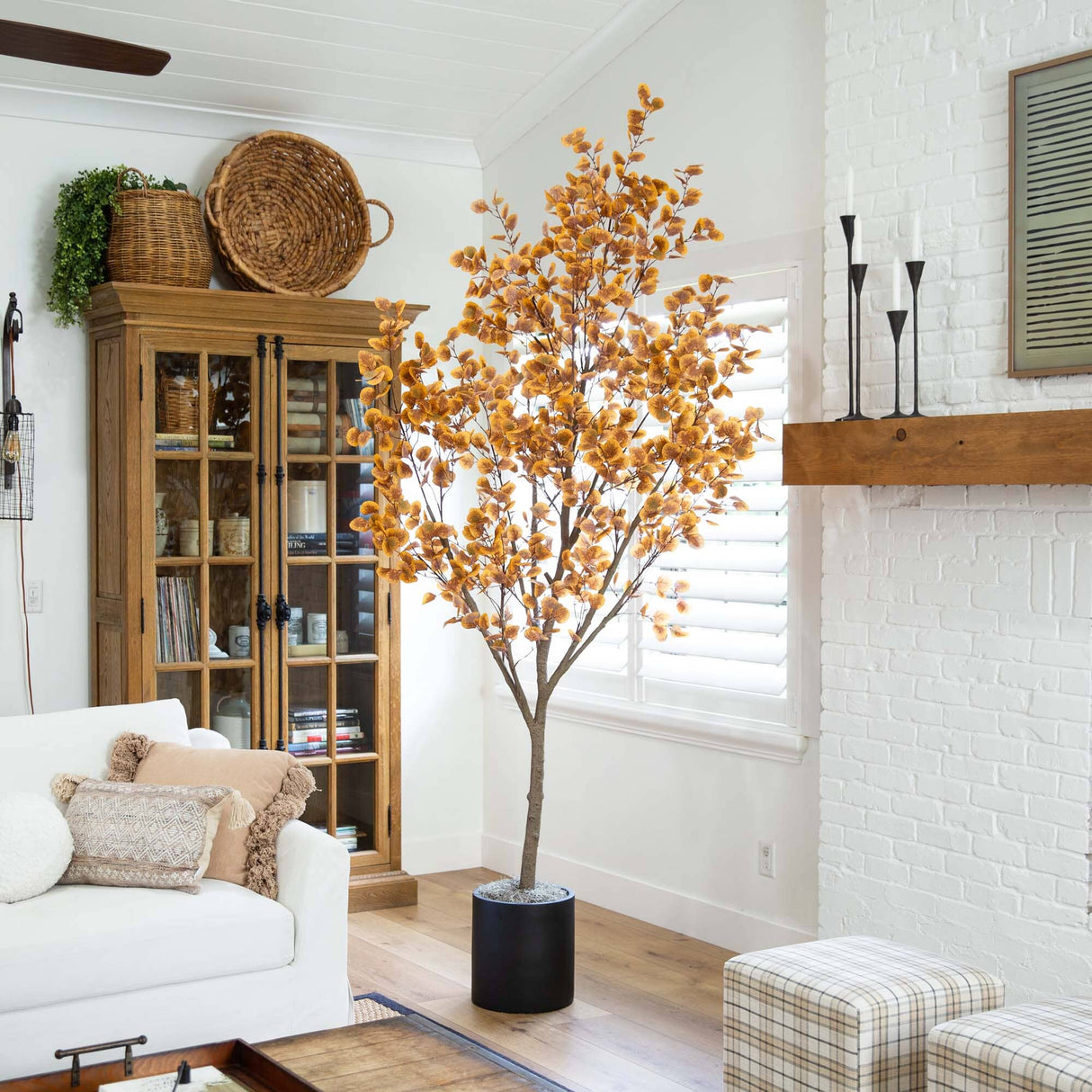 9’ Autumn Eucalyptus Artificial Fall Tree-Tree-Parc Decor