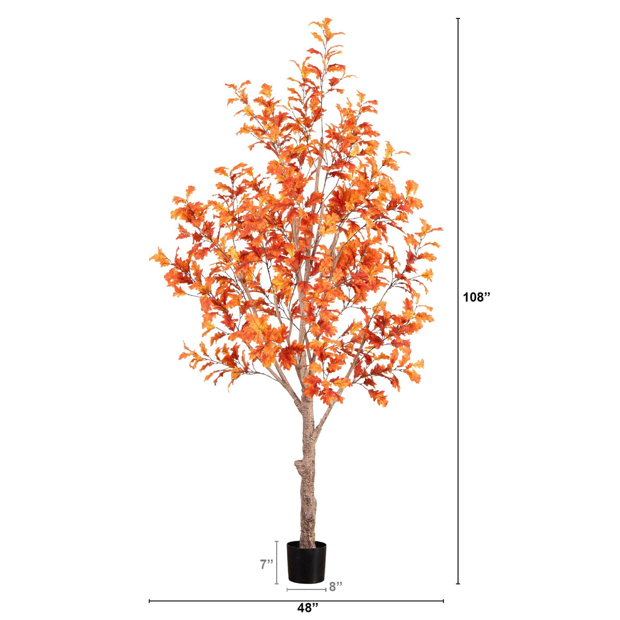 9’ Autumn Oak Artificial Fall Tree-Tree-Parc Decor