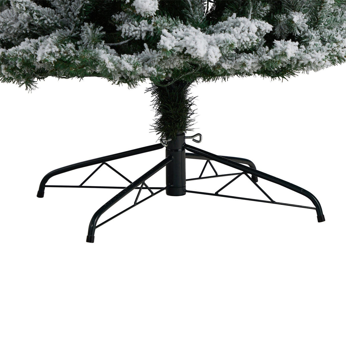 9’ Slim Flocked Montreal Fir Artificial Christmas Tree with 1860 Bendable Branches-Christmas Tree-Parc Decor