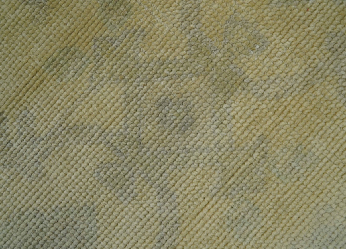9x12 Antique Oriental Oushak Beige Hand knotted Wool Area Rug