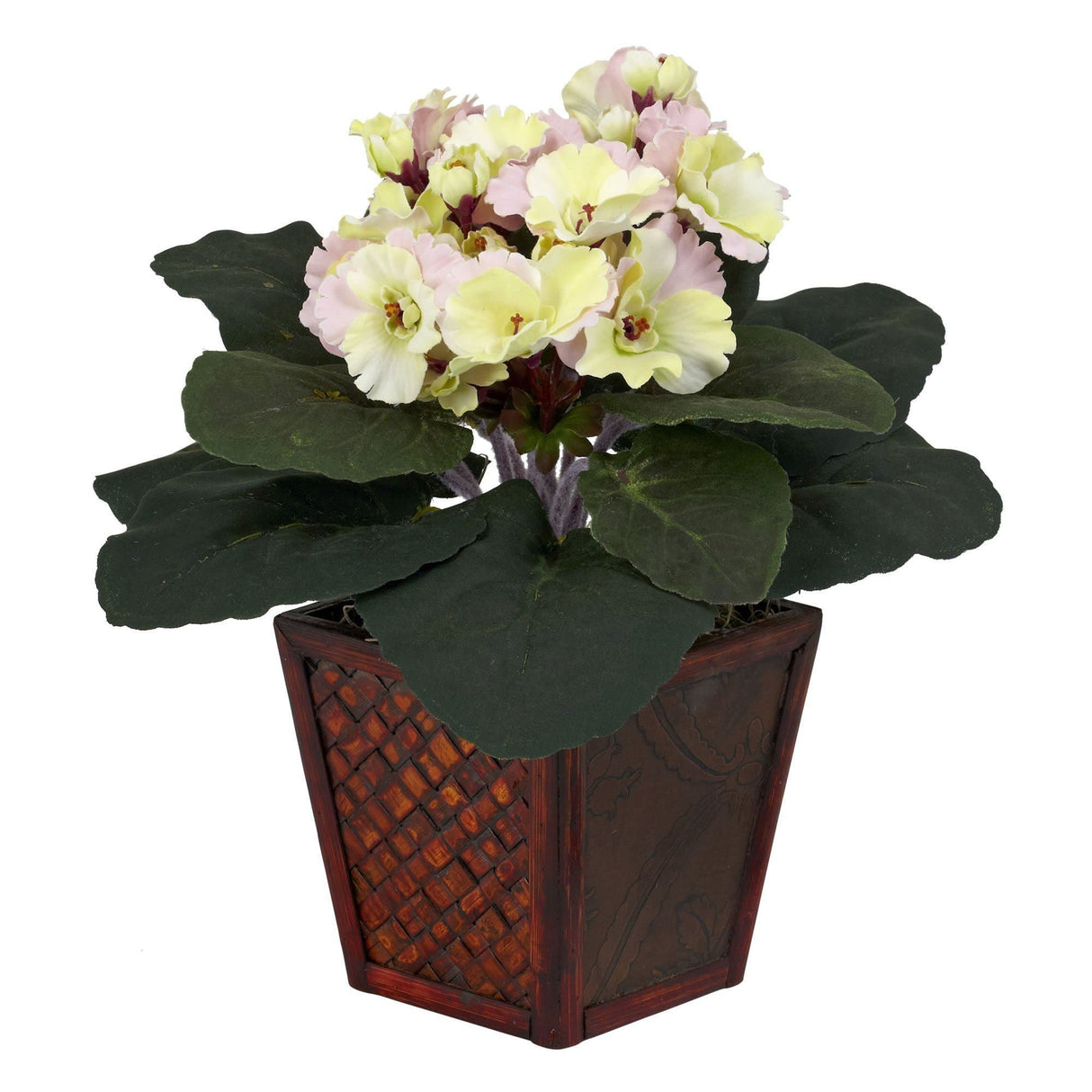 African Violet w/Vase Silk Plant (Set of 2)-Parc Decor
