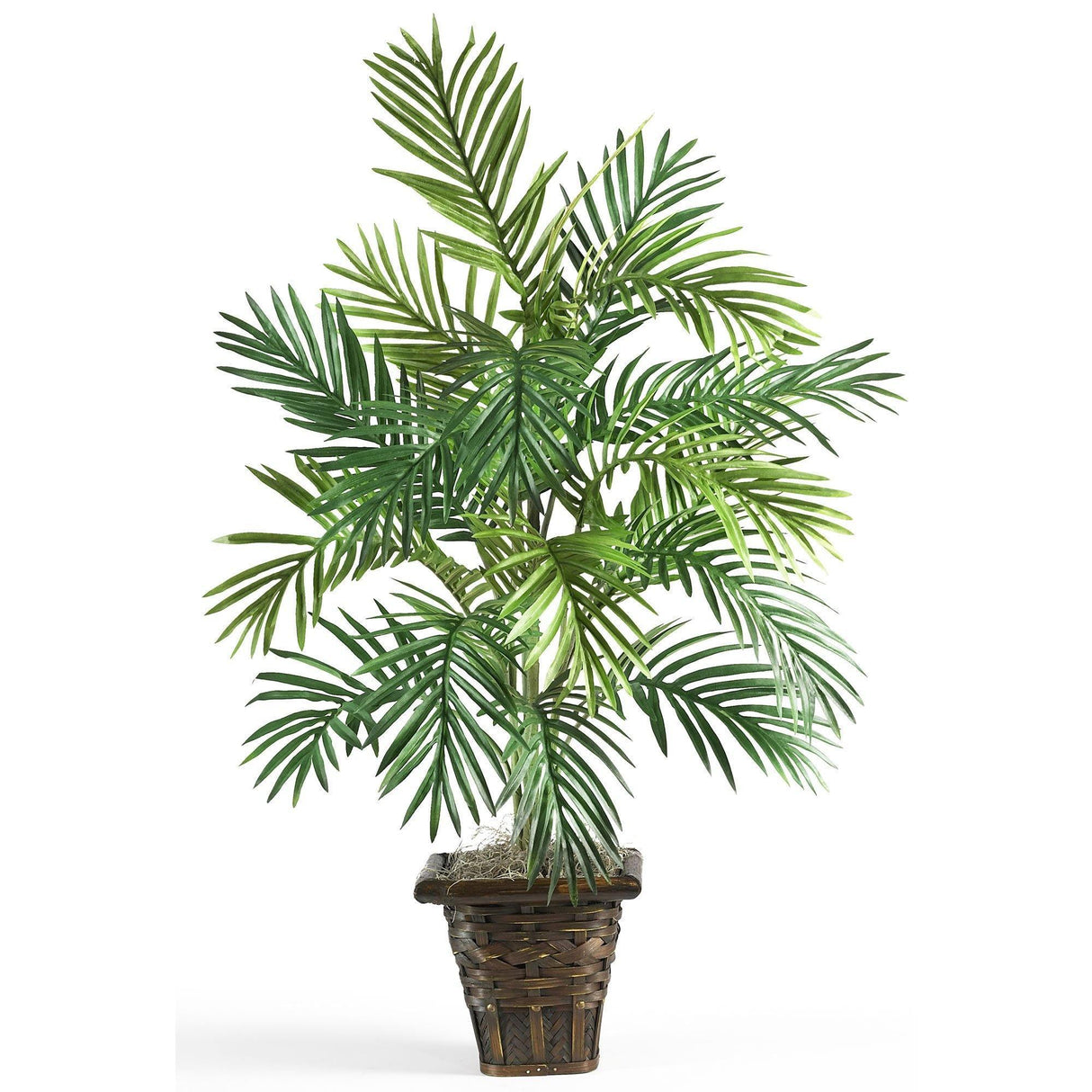 Areca Palm w/Wicker Basket Silk Plant-Parc Decor