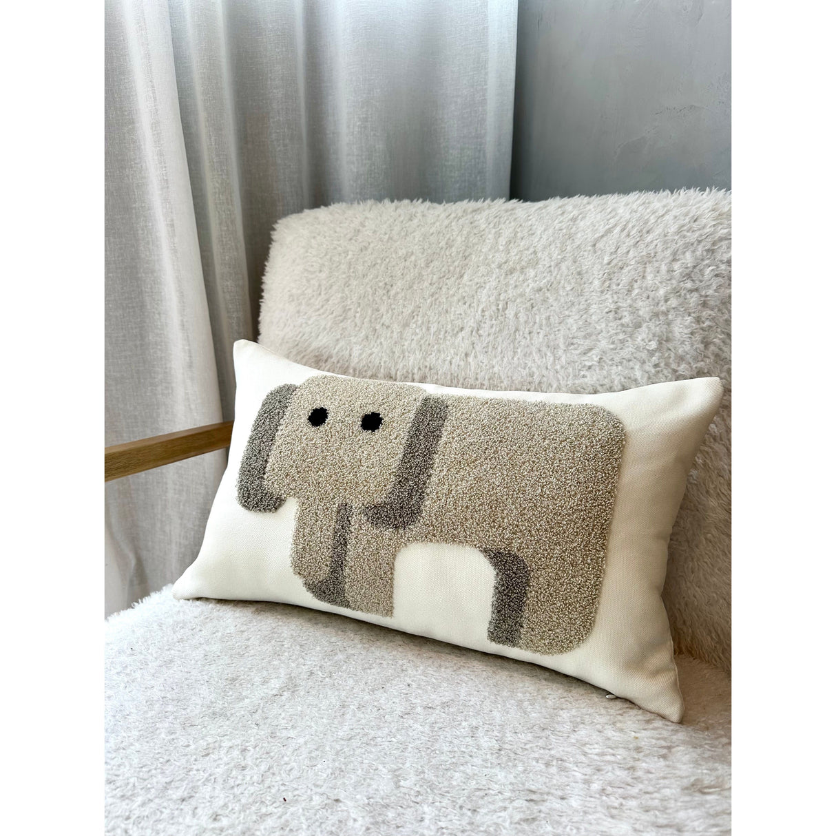 Babar Lumbar Pillow Cover-Parc Decor
