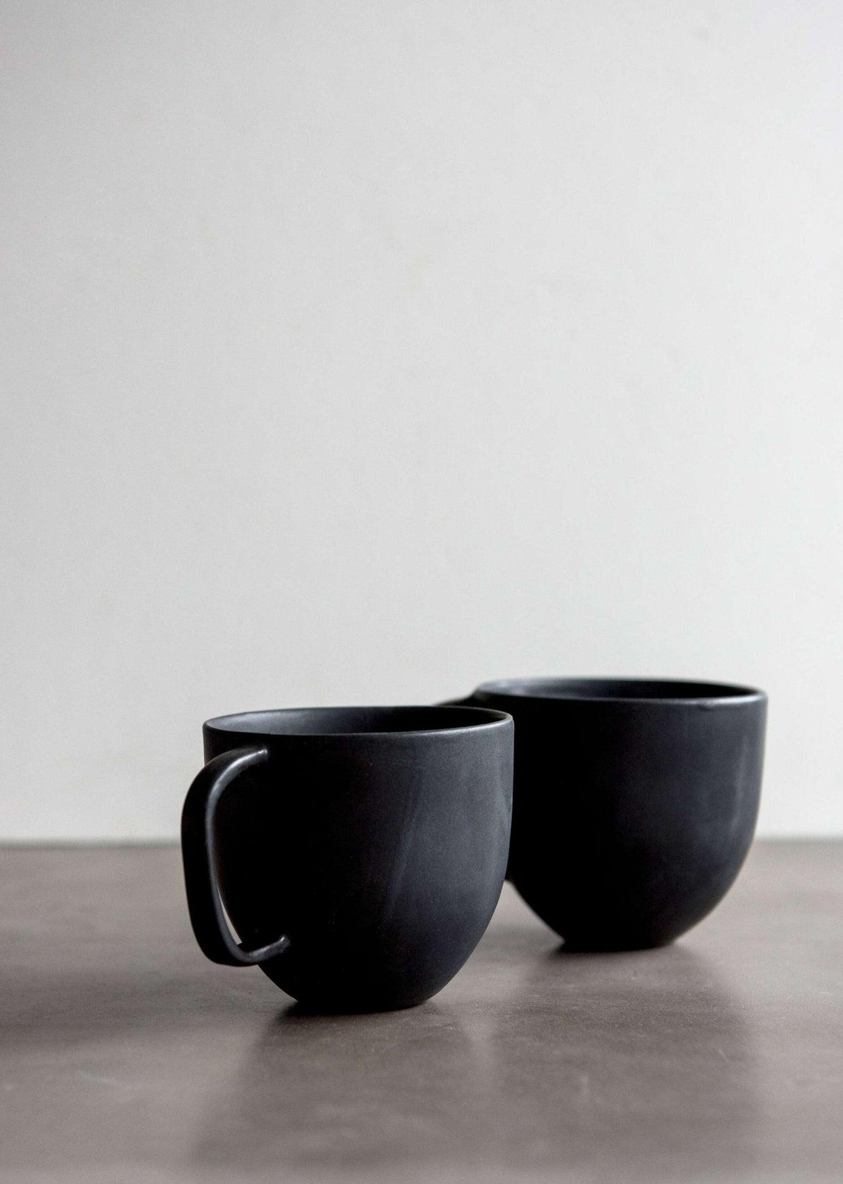 Black Matte Stoneware Coffee Mug-Parc Decor