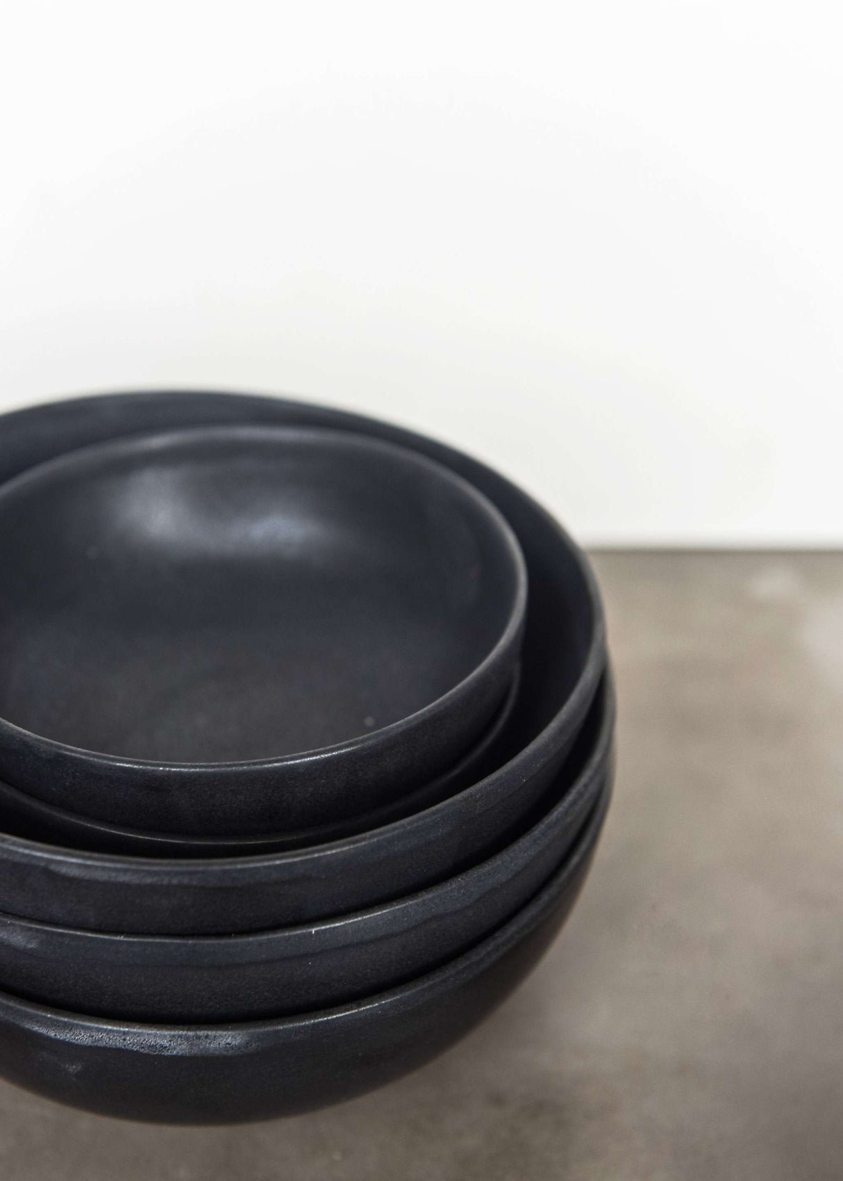 Black Mini Bowl - Handmade Stoneware Black Matte Sauce Bowl-Parc Decor